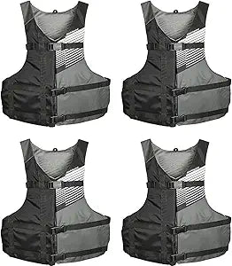 Stohlquist Fit Adult PFD Life Vest - Pack of 4 for Safety