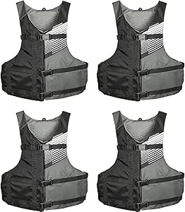 Stohlquist Fit Adult PFD Life Vest Pack of 4 for Safety