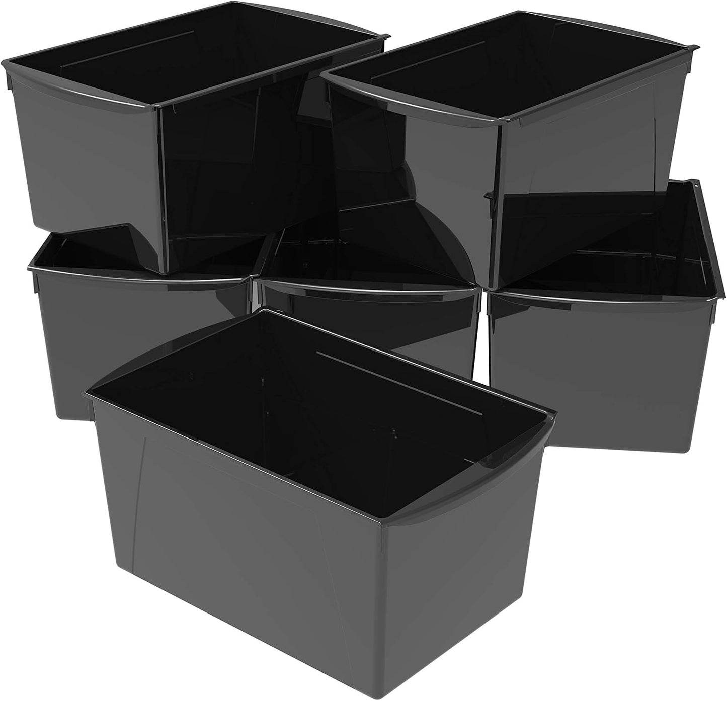 Storex Extra-Large Book Bin for Home Office Classroom Organization