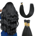 I Tip Hair Extensions Human Hair Jet Black 18 in - Natural Blend