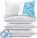 BETU Cooling King Size Pillows Set of 4 - Adjustable Gel Memory Foam