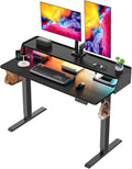 ErGear Standing Desk with LED Strip 48 x 24 - Adjustable Sit Stand