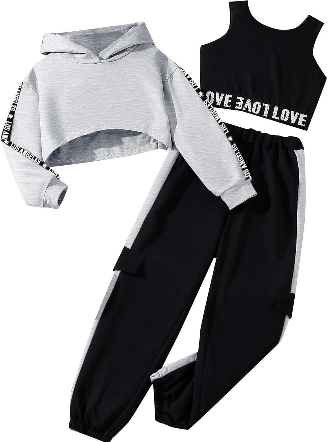 Hilinker Girls Graphic 3 Piece Outfits for Active Lifestyle