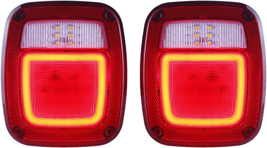 Halo Tail Lights Assembly for 1979-2006 Wrangler Models
