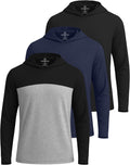 Men's Dry Fit 3-Pack Long Sleeve Active Hoodie Pullover - Big & Tall