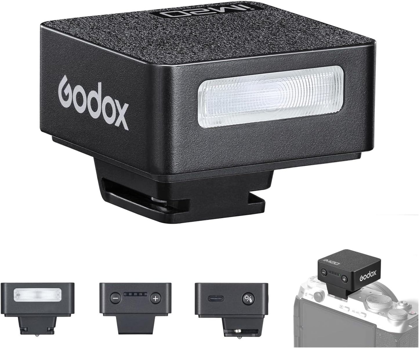 Godox iM20 Mini On-Camera Flash for Canon, Nikon, Sony Cameras