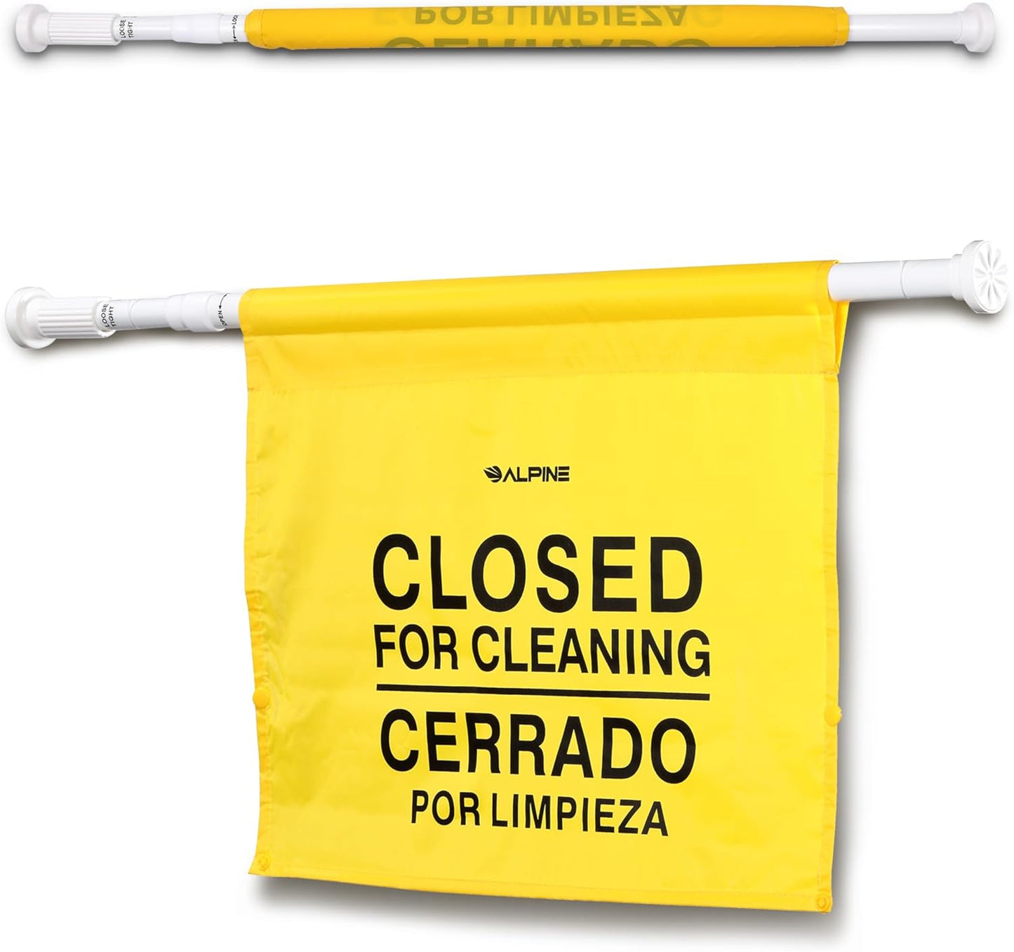 Alpine Restroom Closed for Cleaning Sign - Safety Barricade
