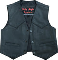 Kids Leather Vest - Premium Cowhide Toddler Vest with Multiple Pockets