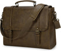 Messenger Bag for Men 15.6 in Vintage Leather Laptop Bag