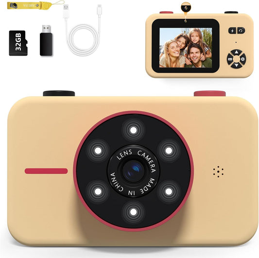 1080p Dual Lens Kids Camera - Perfect Gift for Creative Girls 