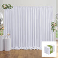 30x10FT White Backdrop Curtains for Party - Seamless Event Background