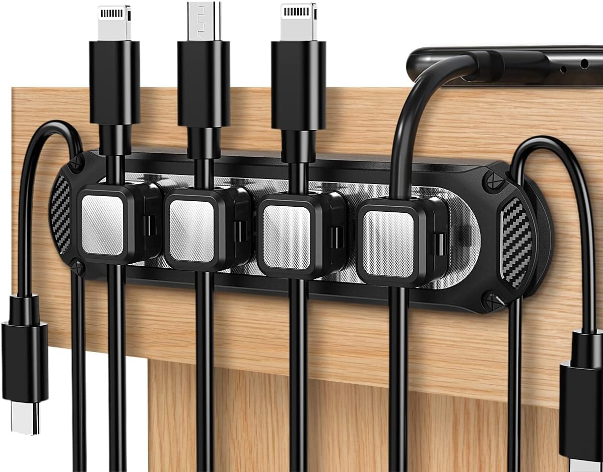 Dracool Magnetic Cable Holder - 6 Slots Wire Organizer