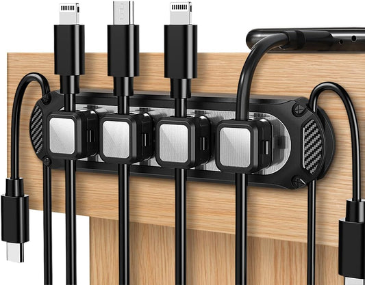 Dracool Magnetic Cable Holder - 6 Slots Wire Organizer