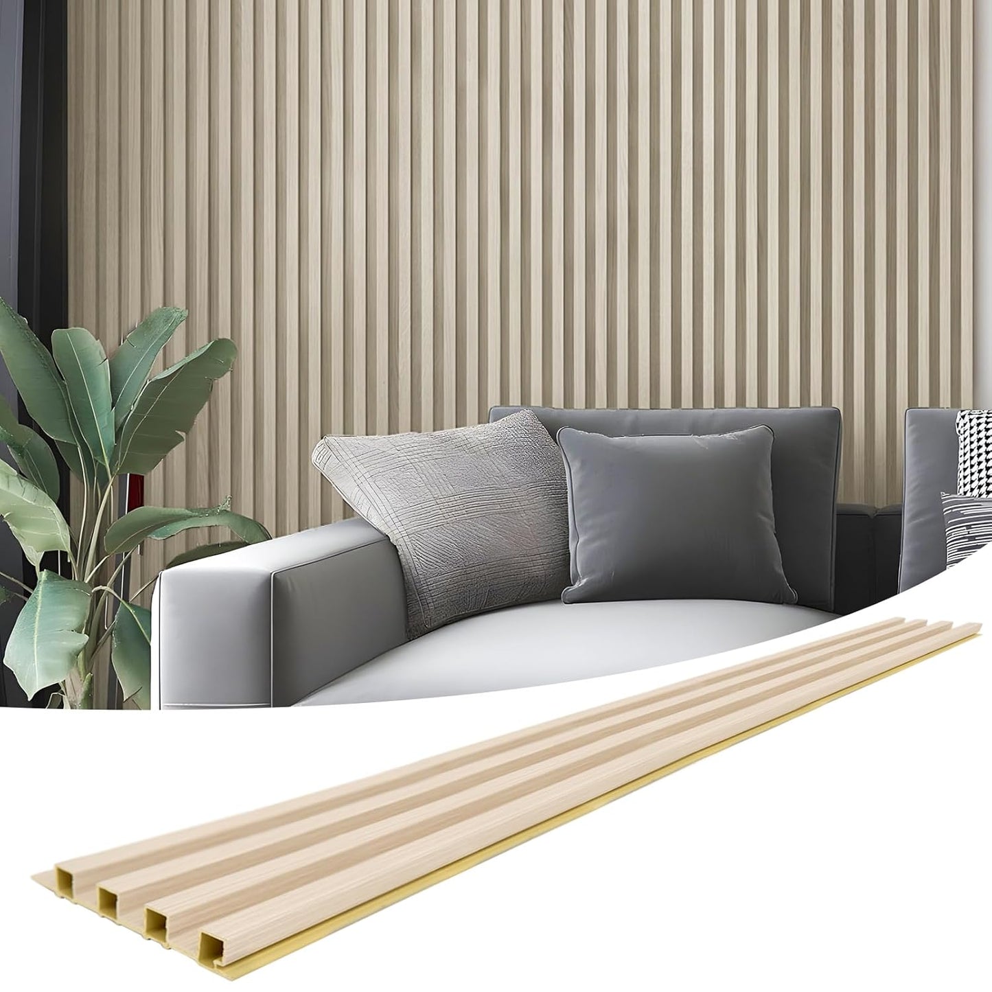 Art3d 8-Pack WPC Acoustic Slat Wall Panels for Modern Decor