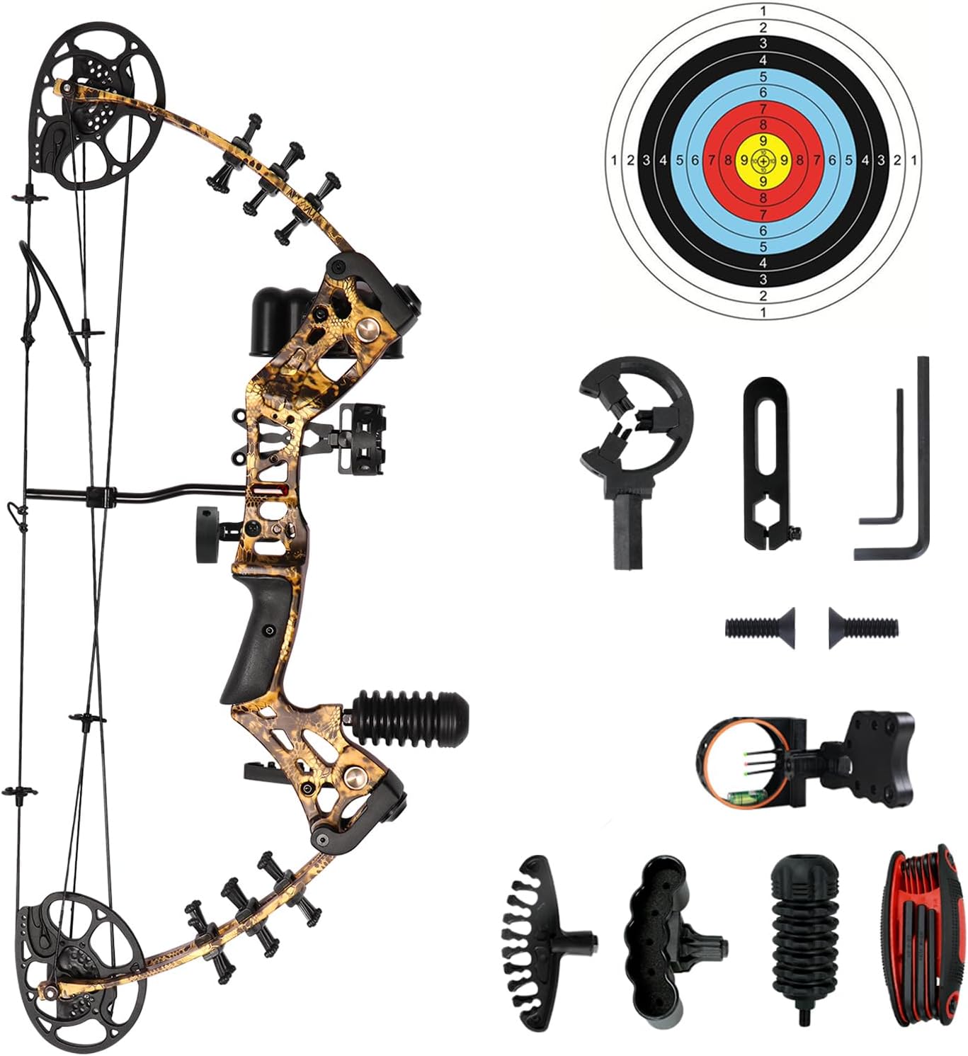 Youth Compound Bow Set for Teens and Beginners - 15-45 Lbs