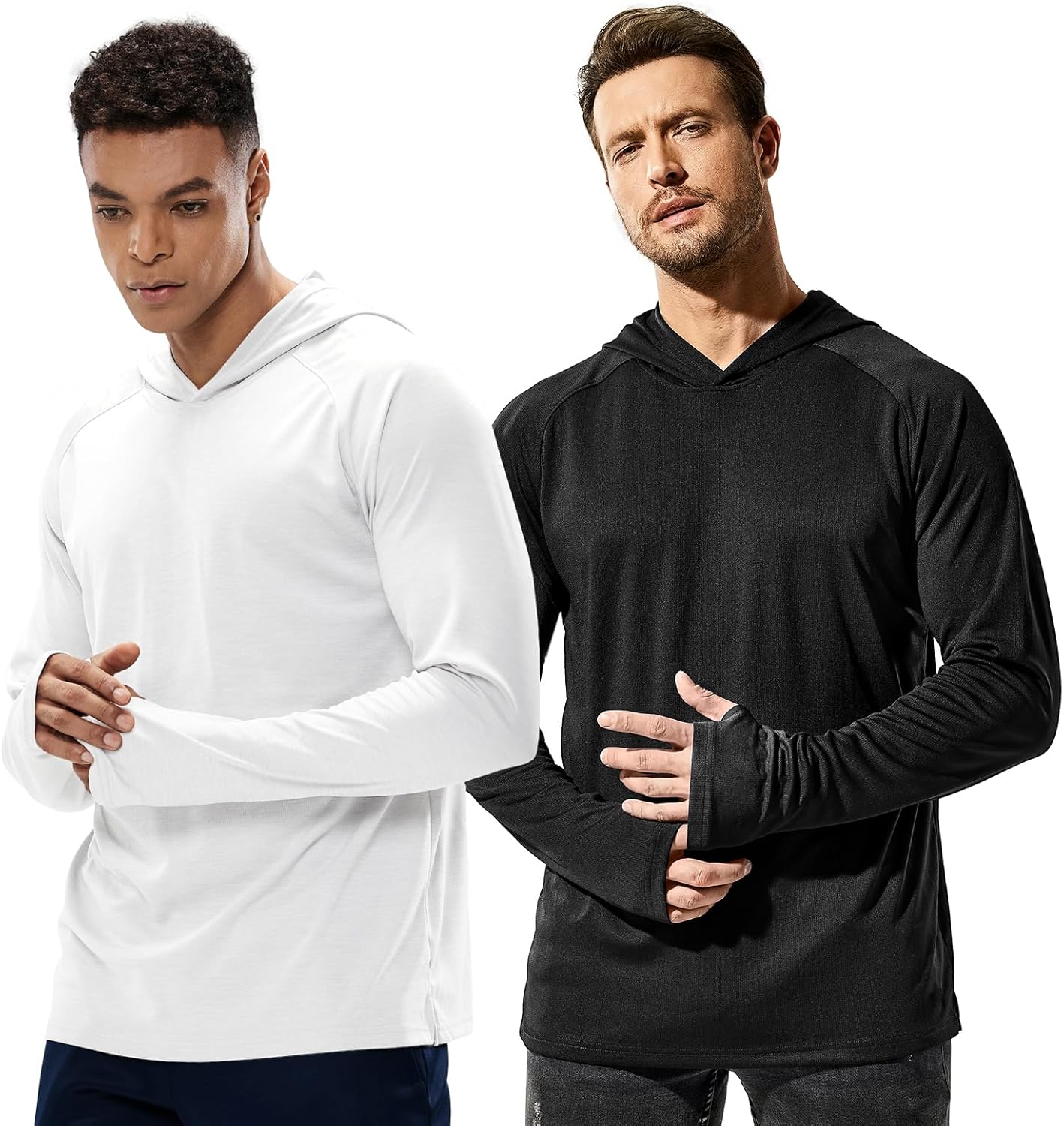 MIER Men's UPF 50+ Sun Protection Hoodie for Outdoor Activities
