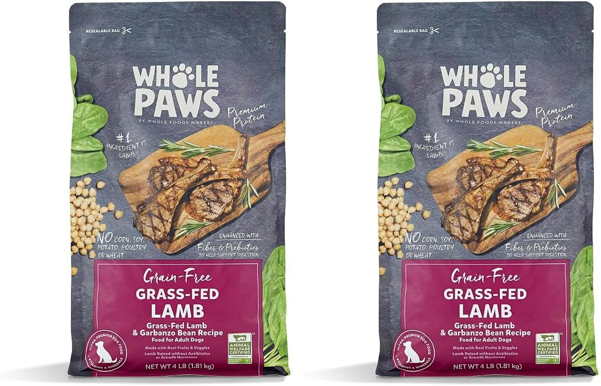 Whole Paws Grain-Free Dry Adult Dog Food with Grass-Fed Lamb