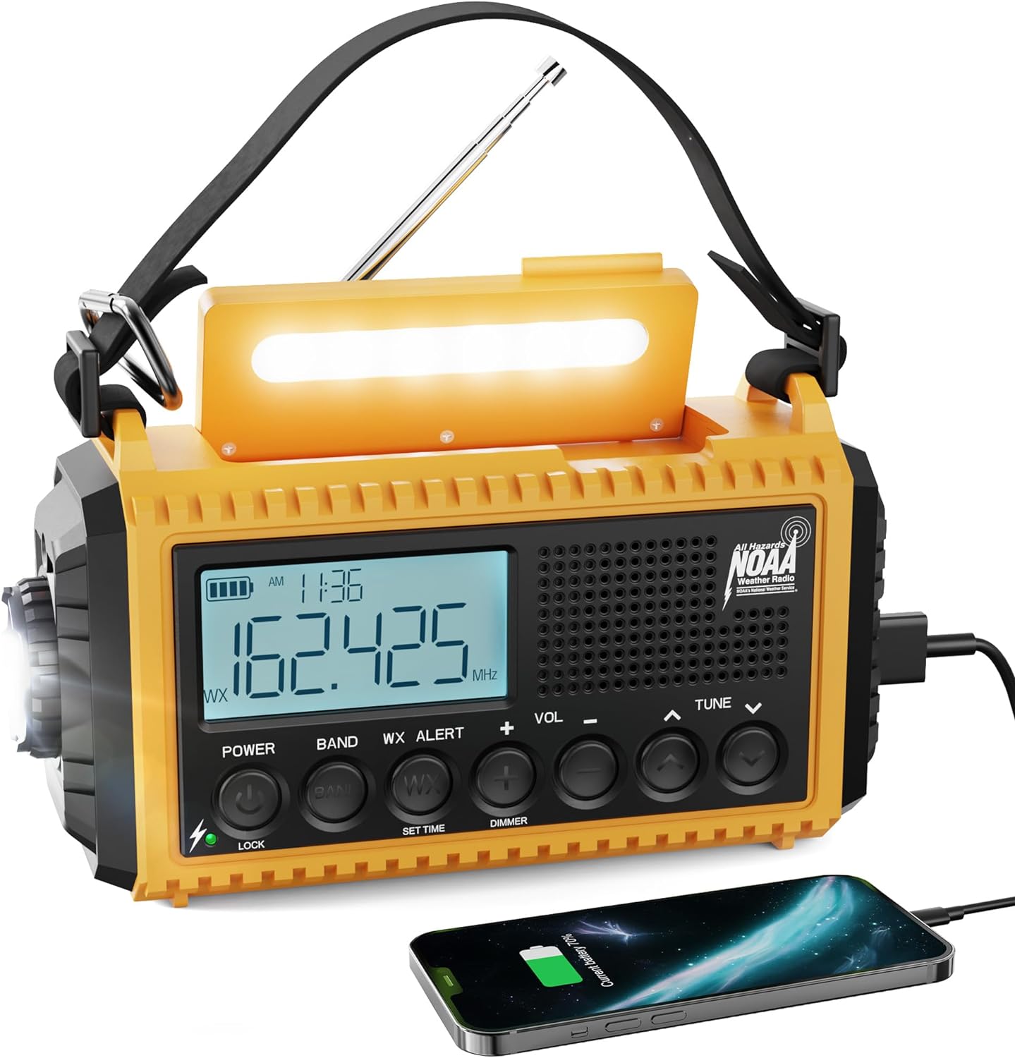 Raynic Emergency Radio with NOAA Alert and Solar Charging Options
