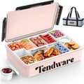 Chilled Portable Snackle Box Container with Insulated Bag - Divided