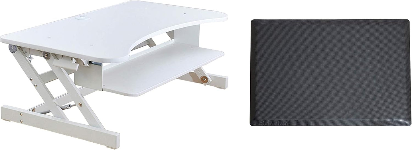 Rocelco 37.5in Deluxe Height Adjustable Standing Desk Converter