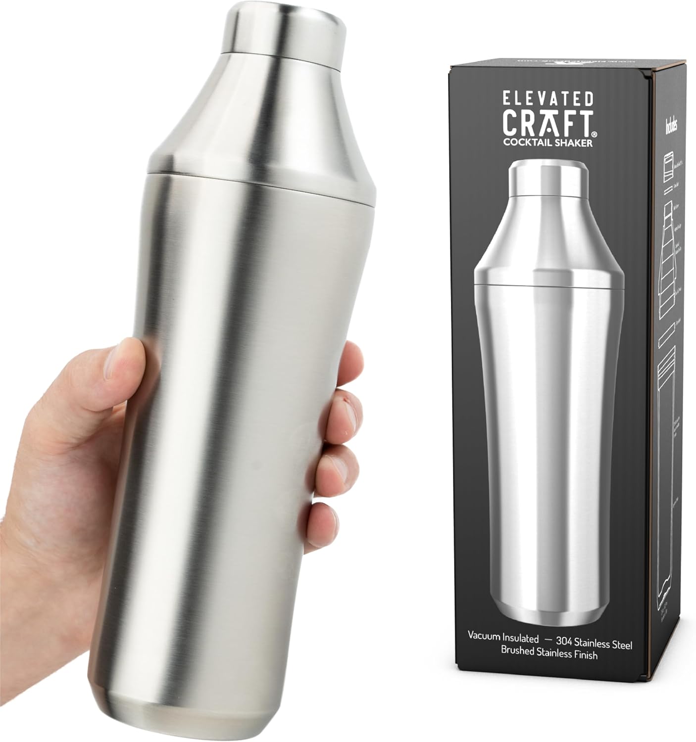 Elevated Craft Hybrid Cocktail Shaker - Perfect for Home Bartenders