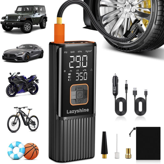 Lazyshine Dual Mode Air Compressor - Portable Power, 150PSI