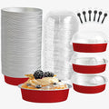 Mini Cake Pans With Lids And Spoons - Individual 4.72in 7oz Tins