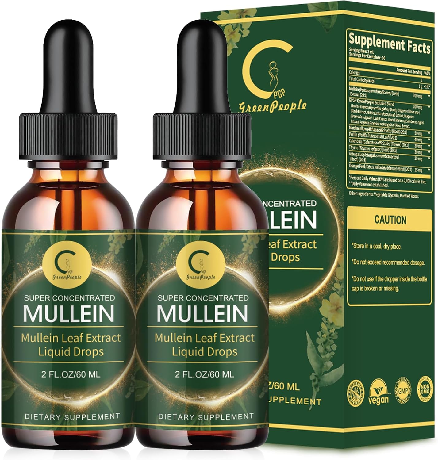 High Potency Mullein Drops for Lung Detox & Immune Support
