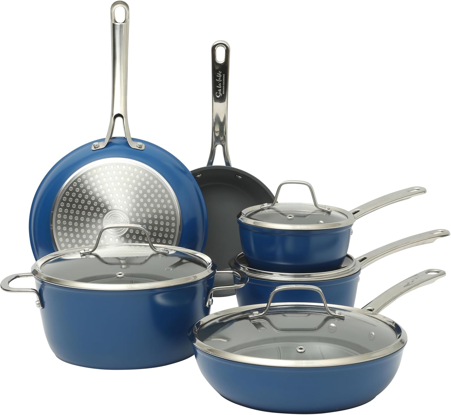 Cool Commune Hard Anodized 10 Piece Cookware Set for Every Kitchen