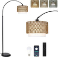 Arc Floor Lamp with Remote - Adjustable Modern LED Boho Floor Lamp