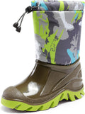 Boys Snow Boots Camouflage Mid Calf - Waterproof Warm Winter