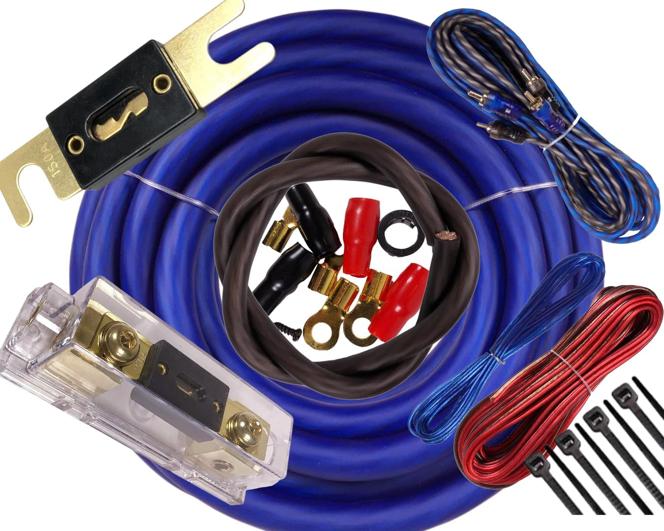 Audiobank BCC4AR Complete 4 Gauge 4500 Watts Car Amplifier Kit
