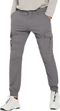 PULI Men's Waterproof Hiking Pants Slim Fit Cargo Joggers (Style 1JWK)