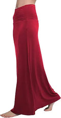 Urban CoCo Women's Ruched Stretchy High Waist A-Line Midi Skirt