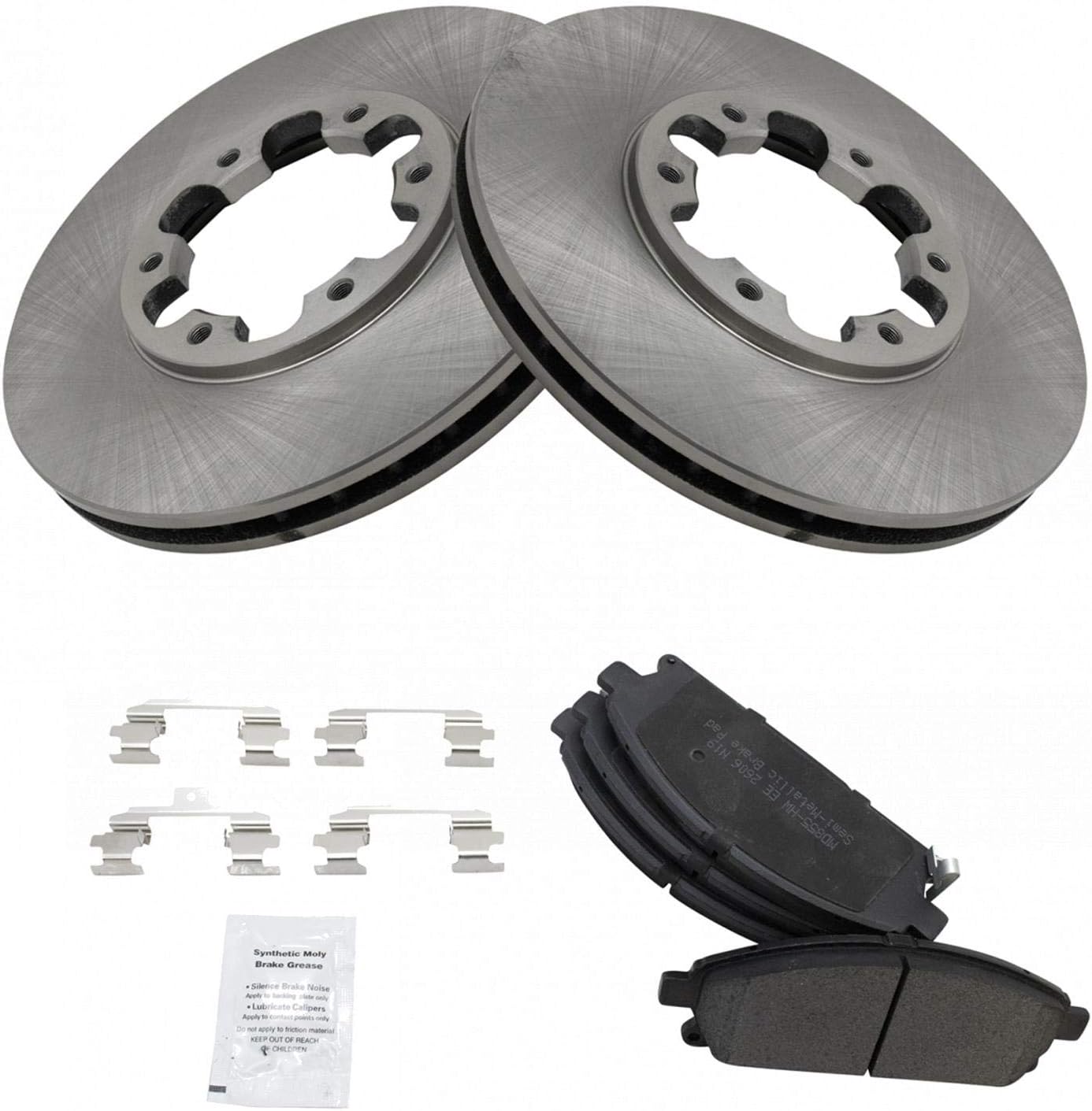 TRQ Front Brake Pad & Rotor Kit for 1996-1998 Nissan Pathfinder