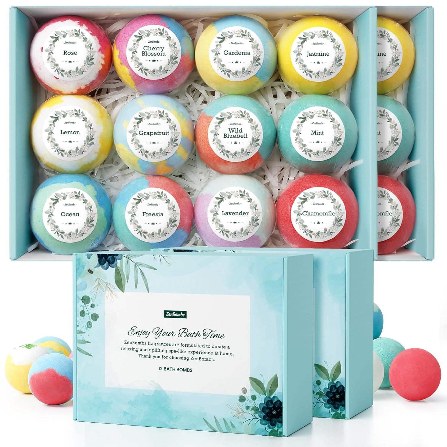Luxurious Bath Bombs for Women - 24pcs Handmade Natural Set