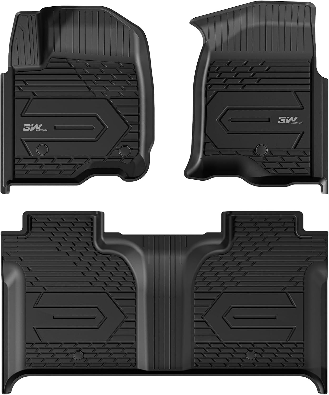 3W Floor Mats for 2019-2025 Chevy Silverado & GMC Sierra