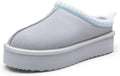 DREAM PAIRS Women's Suede Platform Slippers - Warm Fuzzy SlipOn