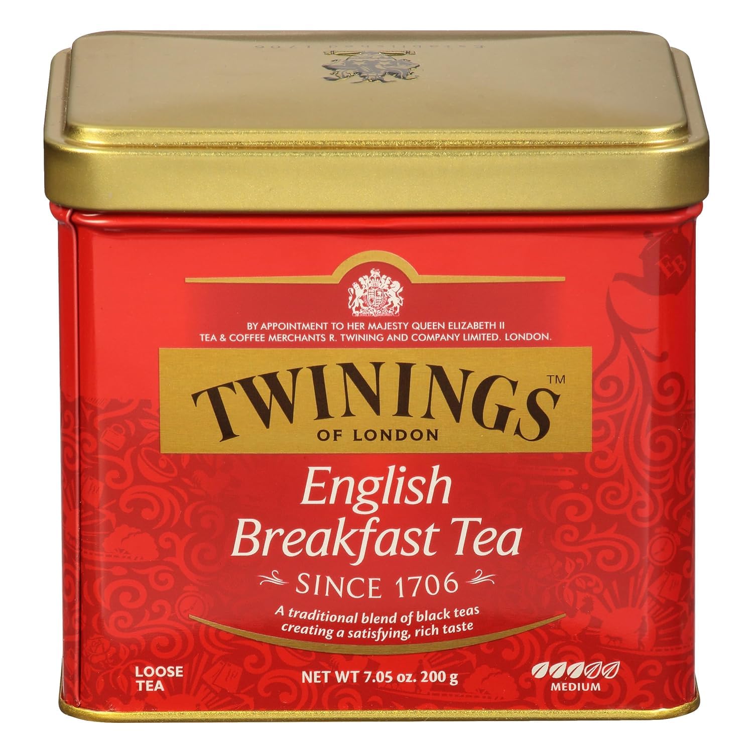 Twinings English Breakfast Loose Tea Tins - Smooth & Robust Flavor