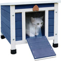 Weatherproof Cat House for Outdoor Cats - Elevated, Lockable Door