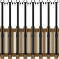 8 Pack 5Ft String Light Poles for Outside String Lights - Adjustable