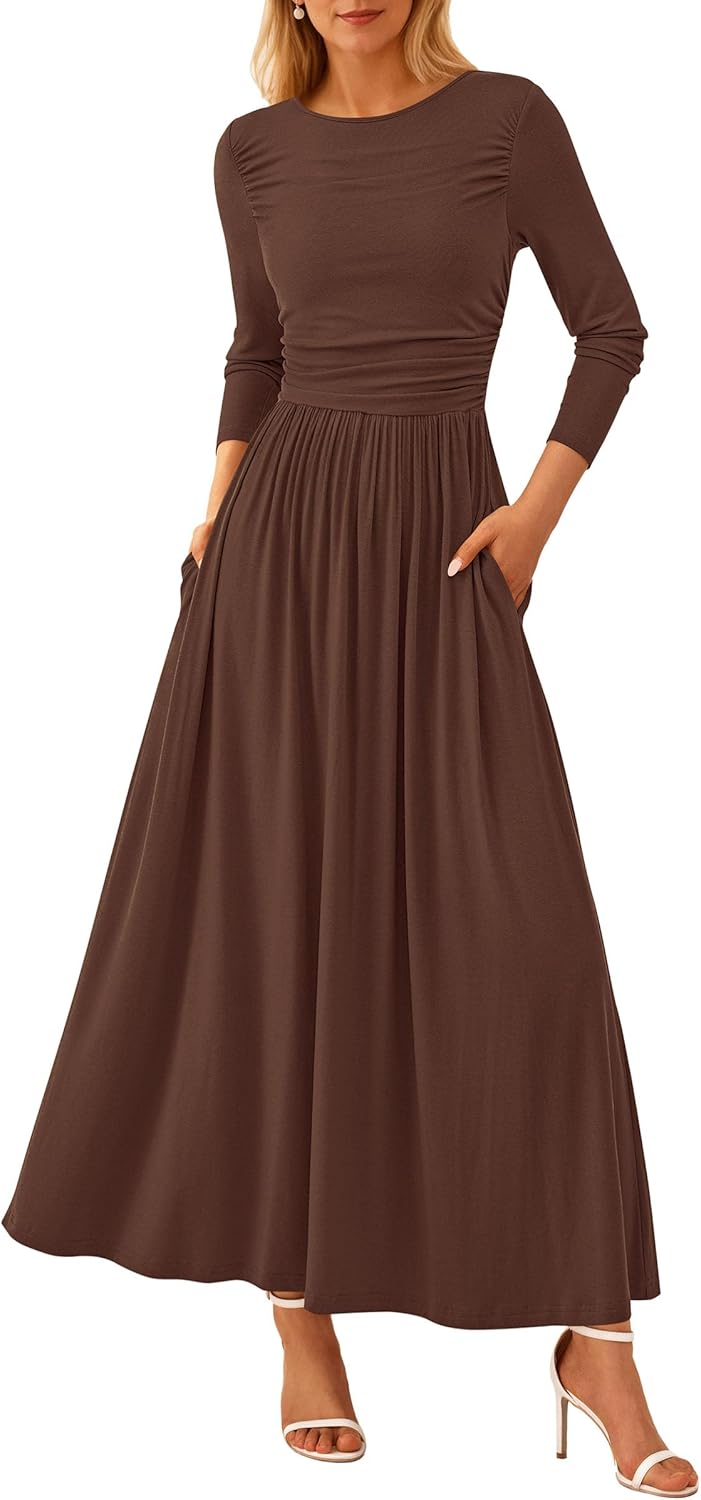 Trendy Fall Long Sleeve Dresses for Women by PRETTYGARDEN
