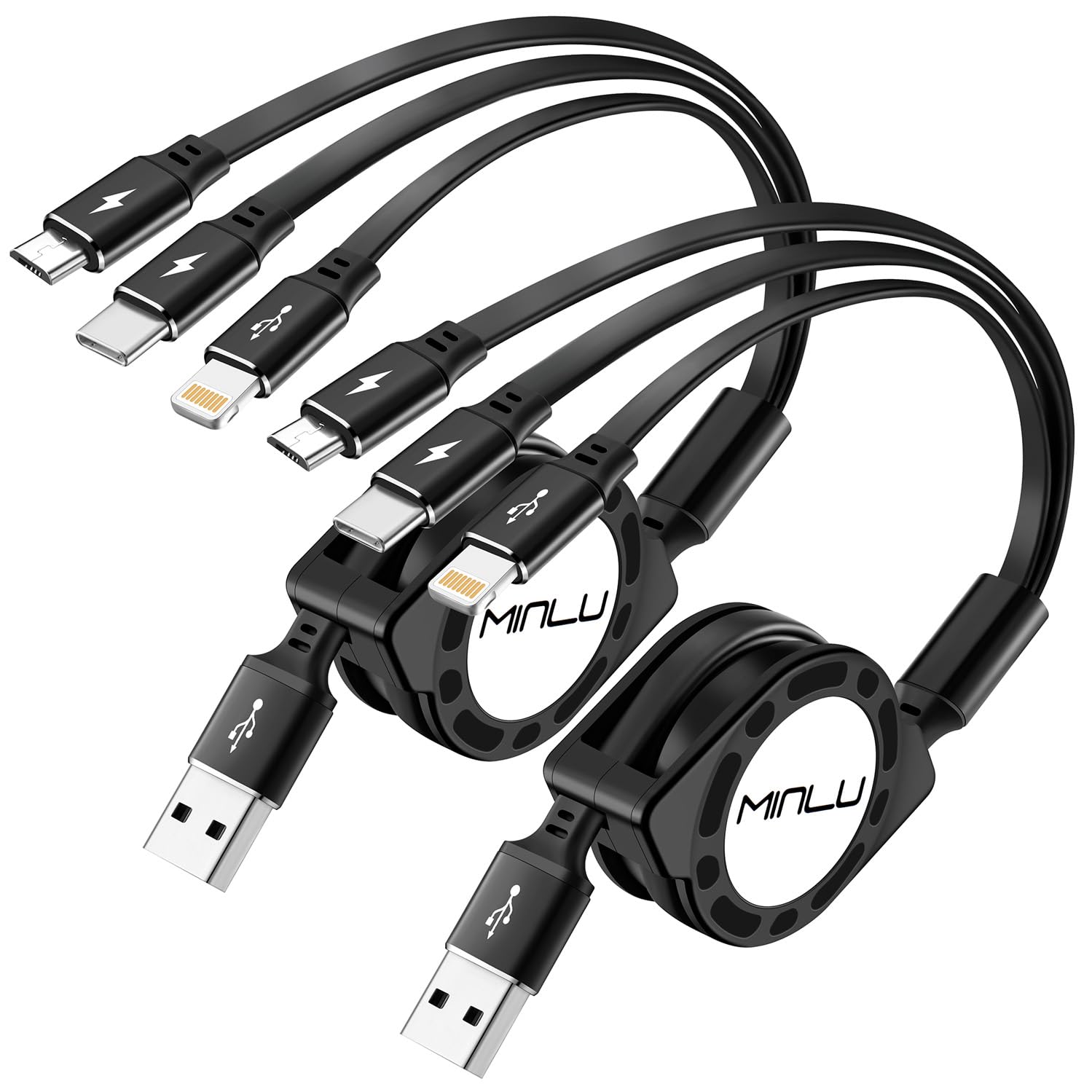 Fast Retractable 3-in-1 Charger Cable by Minlu