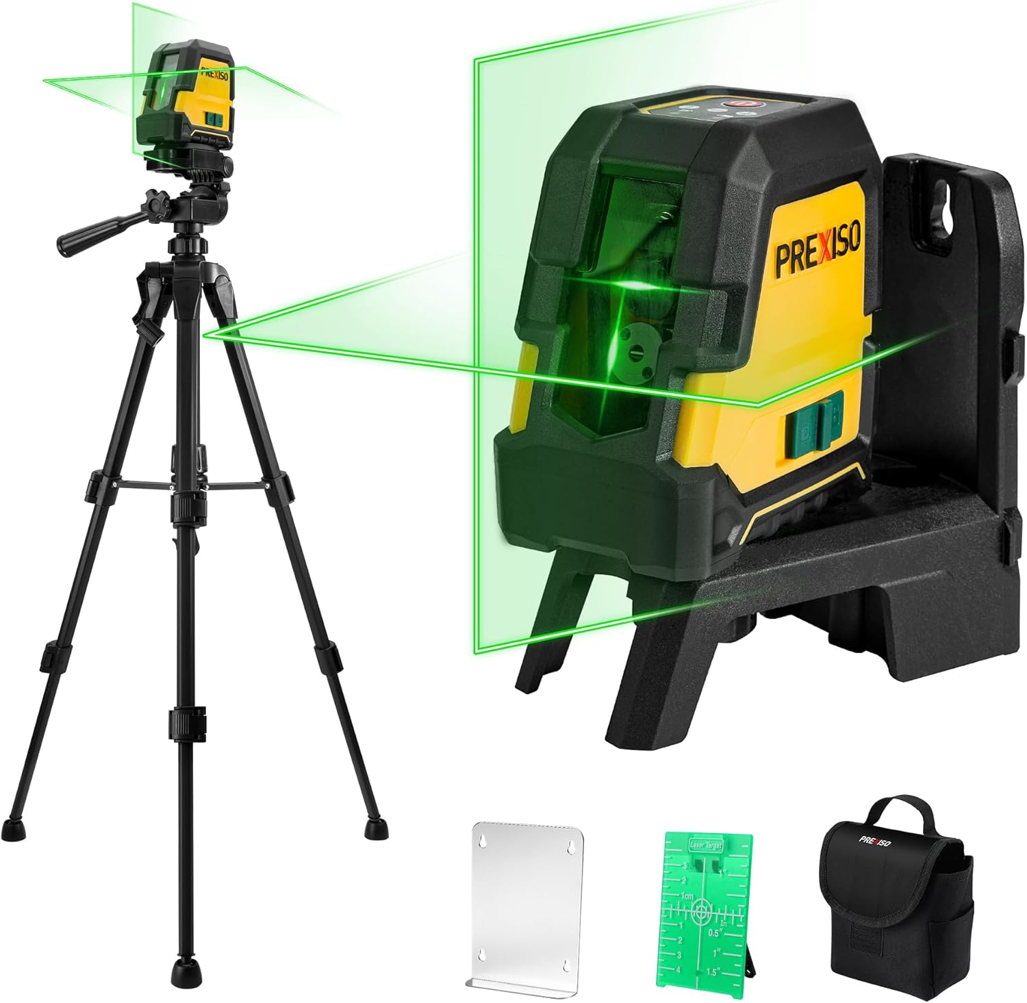 PREXISO Laser Level with Tripod - Accurate Dual Modules Tool