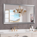 Bathroom Mirror 50 x 30 in Brushed Nickel Frame - Elegant, Durable