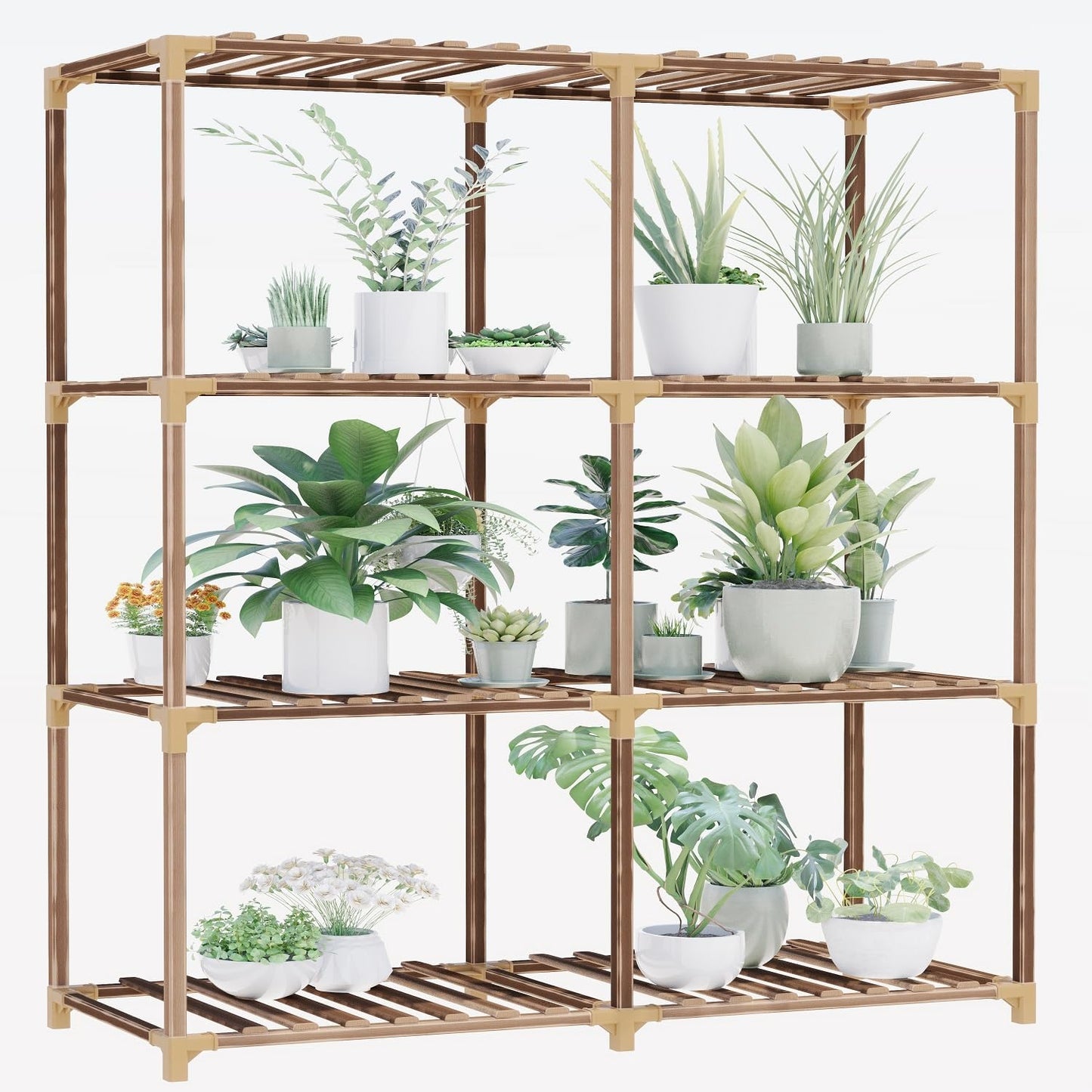 Versatile Wooden Plant Stand for Indoor or Outdoor Spaces