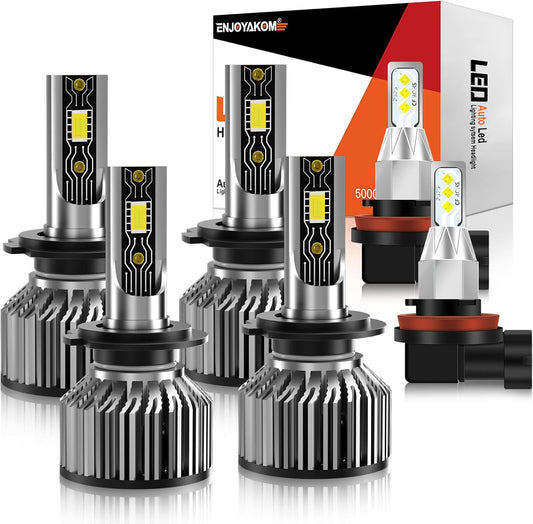 Compatible H7 High Beam and Low Beam Bulbs for Sonata 2011-2014