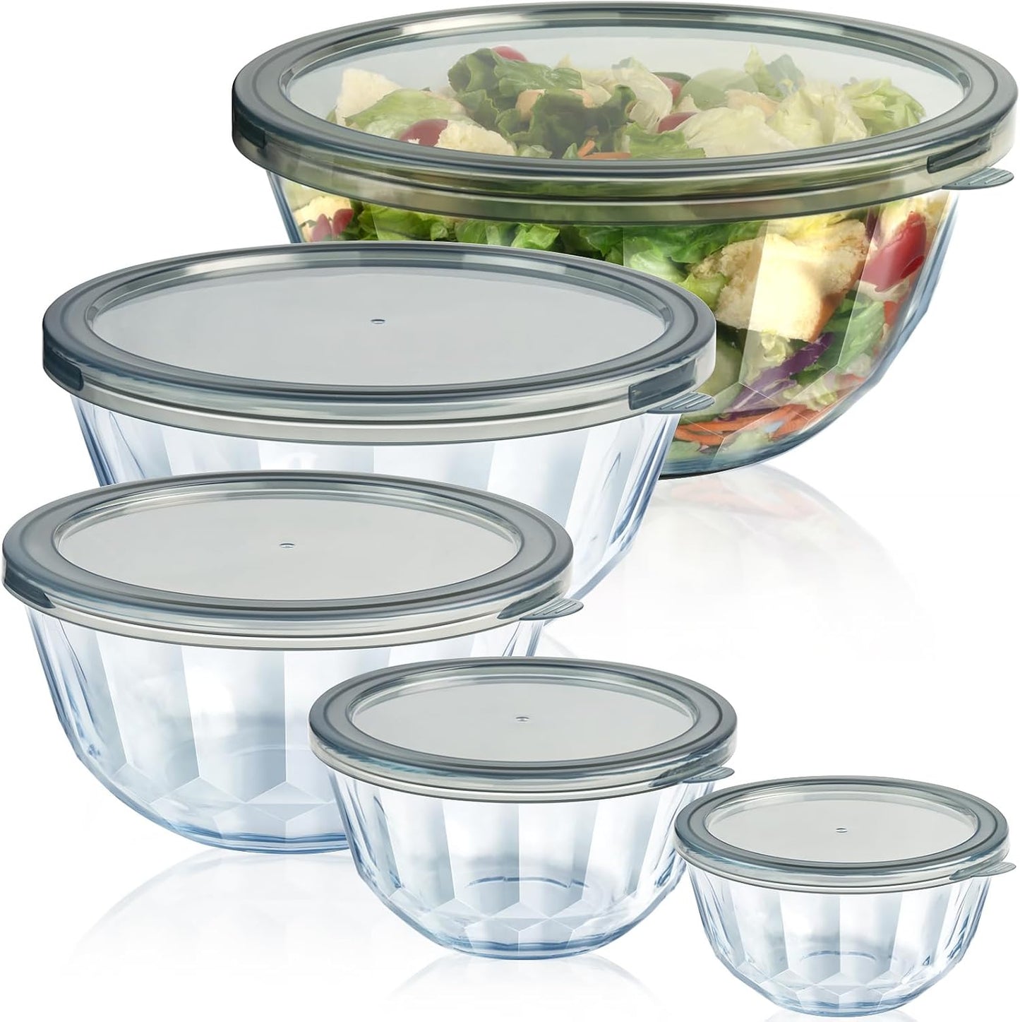 Mixing Bowls with Airtight Lids Set for Kitchen Baking Needs