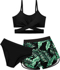 Girls Swimsuit 3 Piece Bathing Suit Set for Ages 7-16T