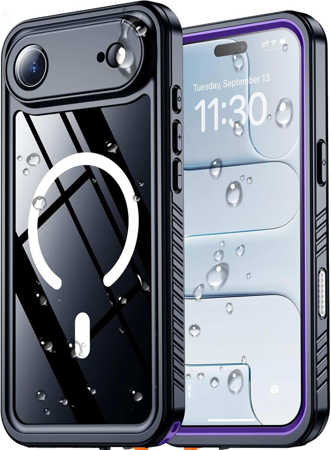 SPIDERCASE Magnetic Waterproof Case for iPhone 17 Air, Purple